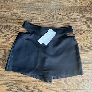 NWT Black Zara Skort with cutouts - Small